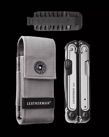 The Leatherman Arc comes with a sheath and bit set