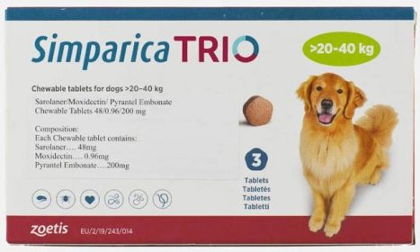 Buy Simparica Trio 48mg >20-40kg at a low price in online India on Petindiaonline