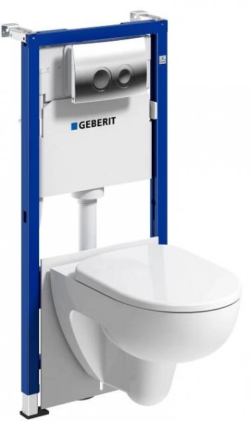 Geberit Duofix wc souprava s mísou, sedátkem a tlačítkem 118.341.21.2