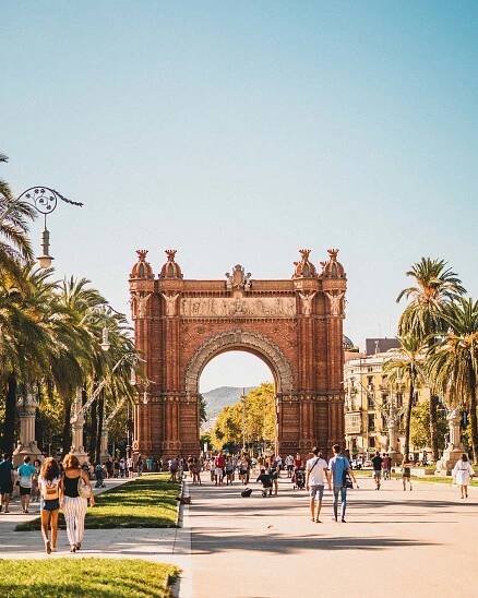 Barcelona's Arc de Triomf, a 19th-Century Arch in the city of Barcelona, Catalonia, Spain