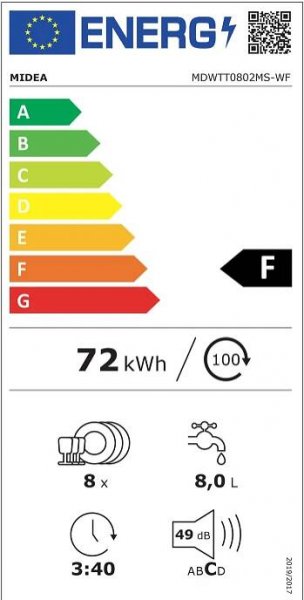 MIDEA MDWTT0802MS-WF
