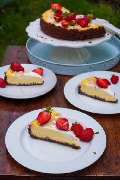 jahodový cheesecake recept
