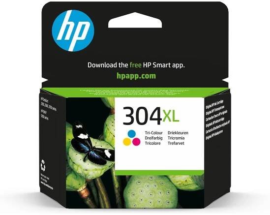 HP 304XL Tříbarevná originální inkoustová kazeta