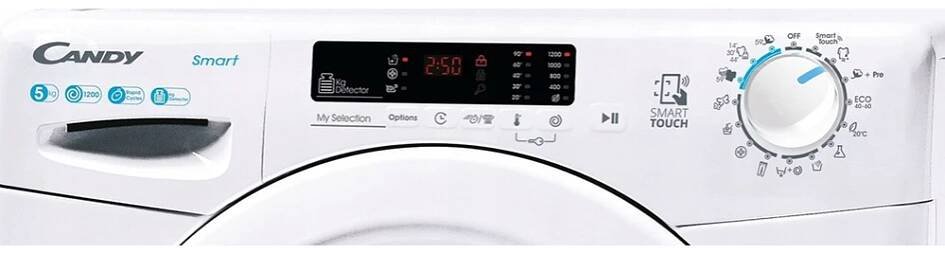 Ovládací panel u pračky se sušičkou Candy CSWS 4852DWE/1-S_02