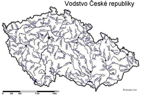 Mapa české Republiky řeky | MAPA