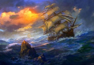 Tapeta na monitor | Krásné fotoobrazy | lodě, oceán, slunce, bouře, mraky