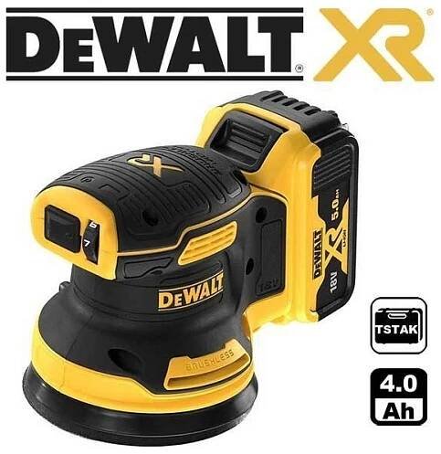 DCW210P2 Aku excentrická bruska 125mm, bezuhlíková 18V 2x 5,0Ah Li-Ion, kufr TStak, DeWALT | DeWalt centrum Praha