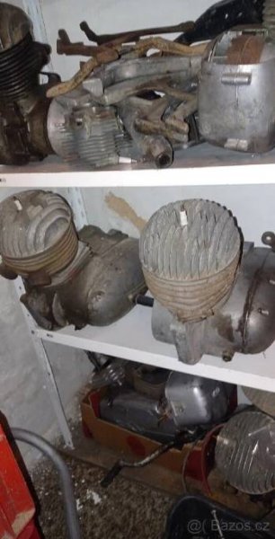 Kompletní zachovalé motory, Jawa 250 panelka, zet125