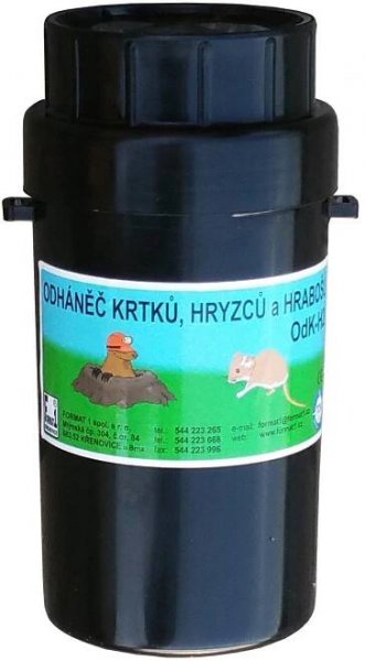 Odpuzovač krtků a hrabošů FORMAT OdK-H2 s náhodně se měnícím zvukem