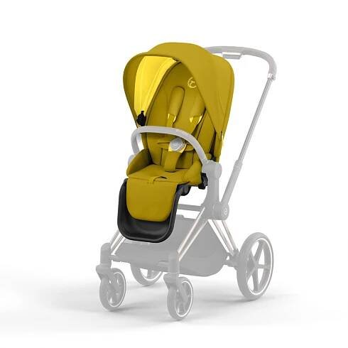 CYBEX Kočárek Priam 4.0 Rosegold, seat pack, lux carry cot Mustard Yellow