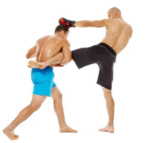 Dva bojovníci kickbox, zápasení — Stock obrázek