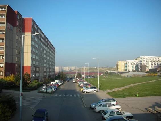 Flats and metro line Nove Butovice