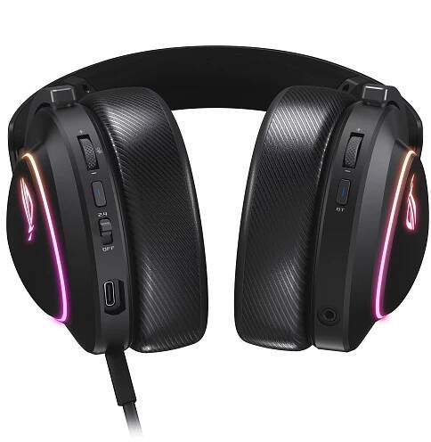 ASUS sluchátka ROG DELTA II, Bezdrátové 2.4GHz, ARGB, černá