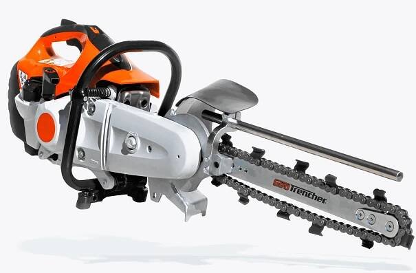 Geotrencher Půdní mikro drážkovač GeoTrencher GT400, mot. STIHL TS 420 | HM Závlahy: Závlahové systémy - Zahradní nářadí