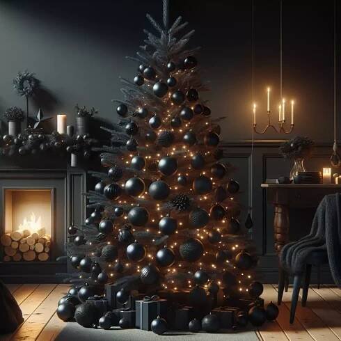Černý vánoční stromek: Elegantní trendy pro netradiční Vánoce