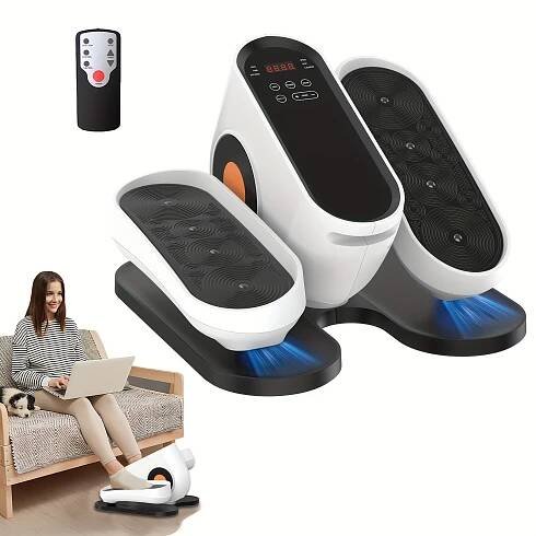 Quiet & Portable Under Desk Elliptical Machine - 12 Adjustable * Electric Seated Pedal Exerciser With Remote Control - Fully Assembled, Without B
