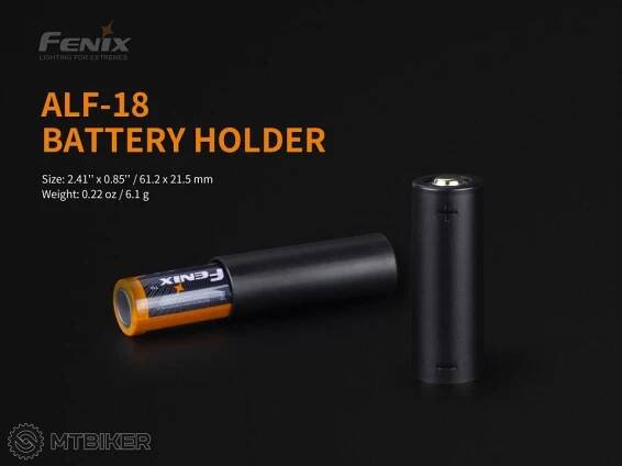Fenix ALF-18 redukcia akumulátora z 21700 na 18650