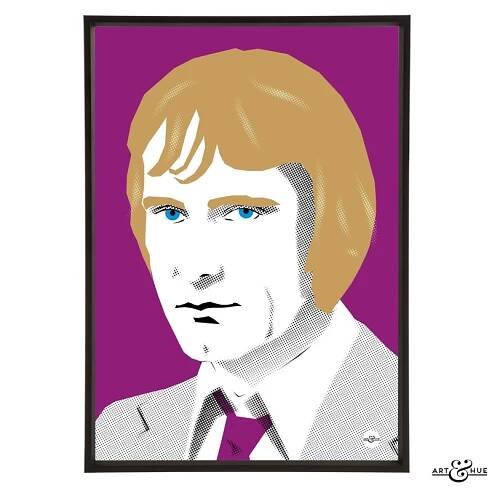 Dennis Waterman stylish pop art illustration by Art & Hue