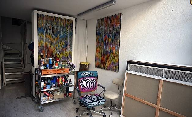 Triptych: ZURAAS by OTGO 2020–2021 acryl on canvas 150x300cm