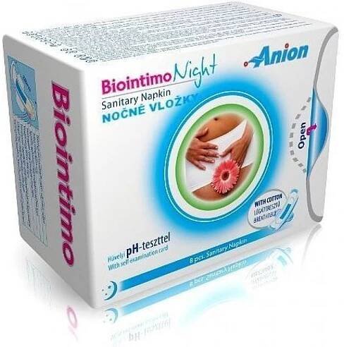 Anionové vložky Biointimo Night