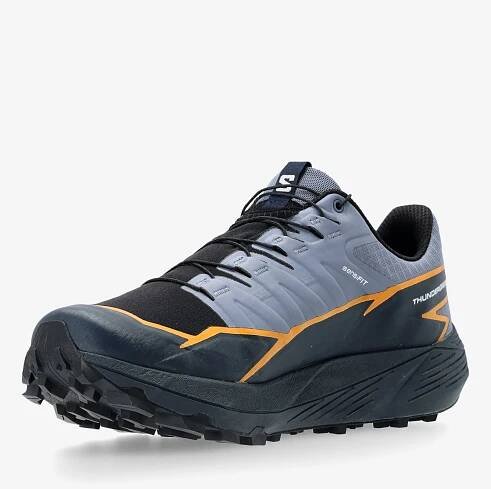 Boty na běhání pánské Salomon Thundercross GTX - flint/carbon/orange