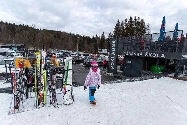 Ski areál Myšák, 8. února 2025, Karlov pod Pradědem.