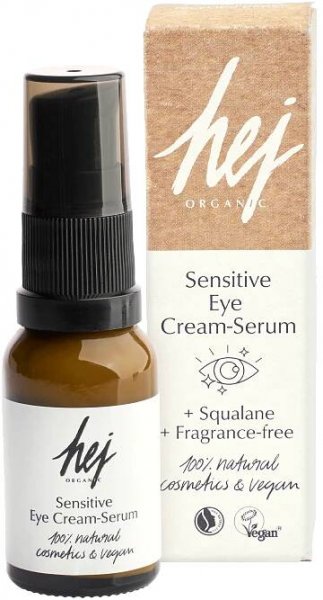 Fotografie HEJ ORGANIC Omlazující oční krémové sérum pro citlivou pleť 15 ml