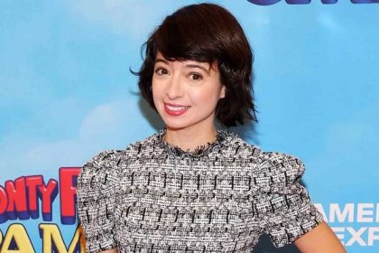 Kate Micucci attends "Spamalot" Opening Night at St. James Theatre on November 16, 2023