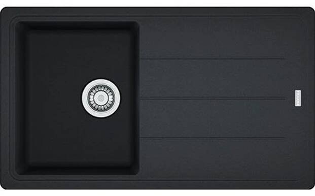 Franke Basis BFG 611-86 Granitový dřez s odkapem oboustranné provedení, 86x50cm, onyx, 114.0494.913