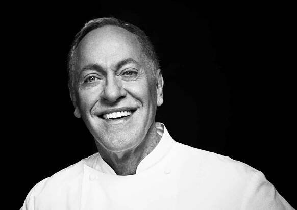 Black and white headshot of Chef Patrick O'Connell