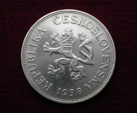 mince 5 Koruna 5 Kč 1938 ČSR stav !! | Aukro