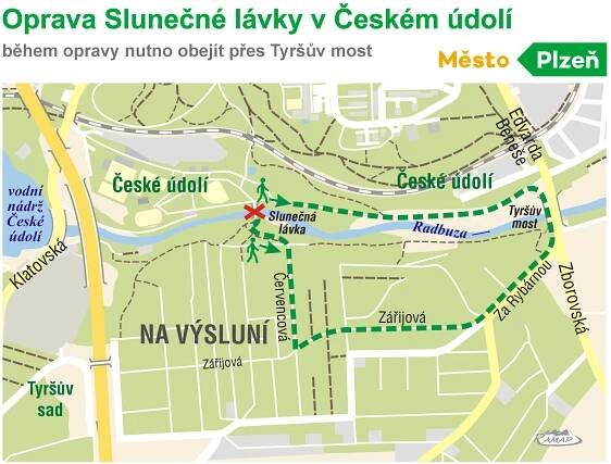 Slunečnou lávku v Českém údolí čeká měsíční oprava. Uzavře se už v pondělí - Český pohled