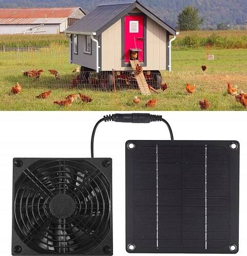 Elektrický ventilátor Solar Fan pro karavan, skleník 50W 12V