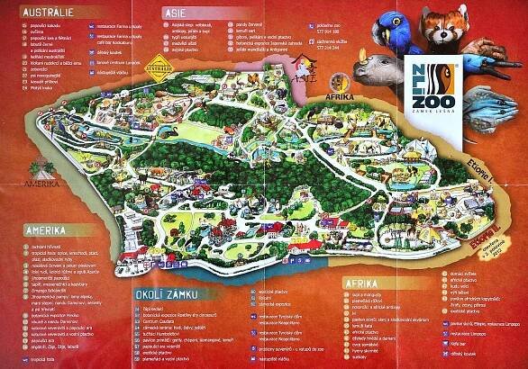 Zoo Zlin Lesna map