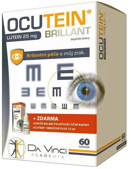 Ocutein Brillant Lutein 25mg DaVinci 60 tobolek +kapky