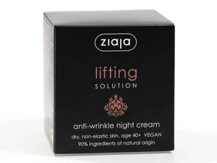Ziaja - Lifting solution 40+ : noční krém proti vráskám / 50ml