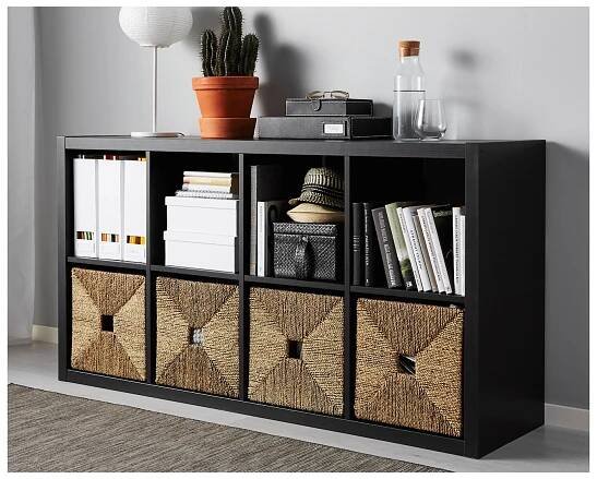 KNIPSA Basket - seagrass 12 1⁄2x13x12 1⁄2 "