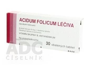 ACIDUM FOLICUM LÉČIVA tbl obd 10 mg (blis. PVC/Al) 1x30 ks