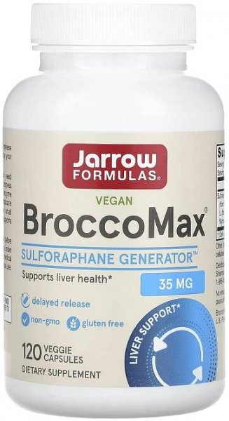 Jarrow Formulas, Vegan BroccoMax, 120 rostlinných kapslí (17,5 mg v jedné kapsli) 