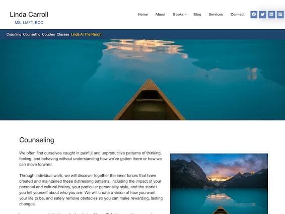 Linda Carroll Website Development