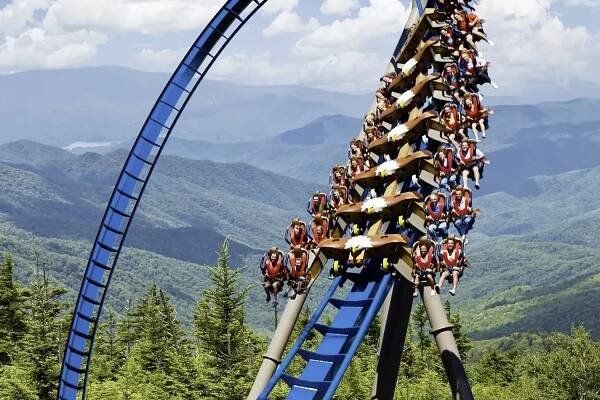 Roller coaster at Dollywood