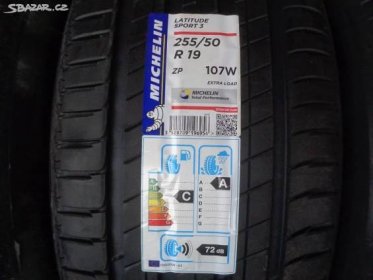 Letní pneu 255/50/19 R19 Michelin - NOVÉ - Zlín - Sbazar.cz