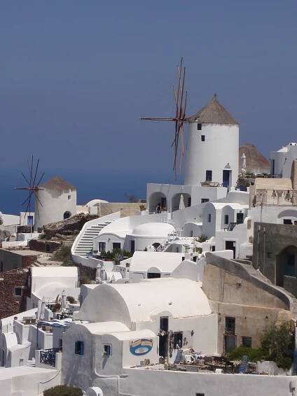 Vindmøller på Santorini