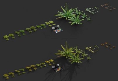 Moss Biome Ground Scatter - 3D AssetKit PBR Low-poly 3D model_14