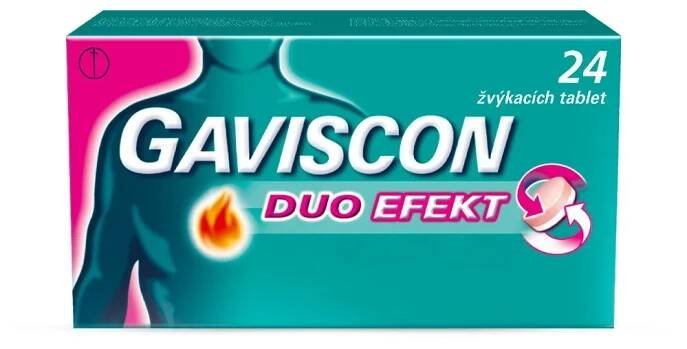 Gaviscon Duo Efekt 24 žvýkacích tablet