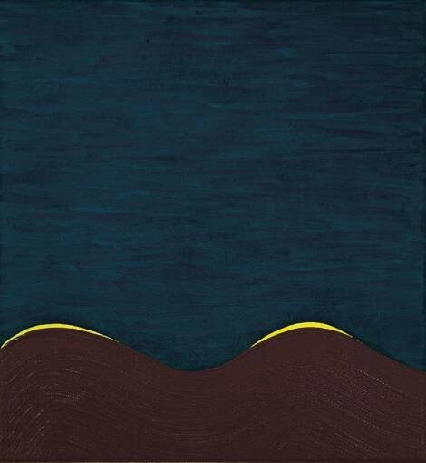 Osamu Kobayashi, Peaks, 2017, oil on canvas, 11″ x 10″