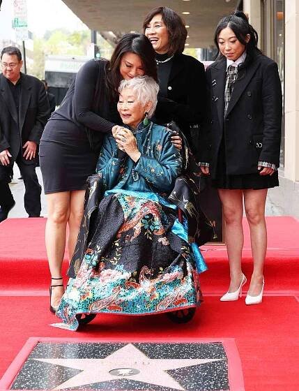 Ming-Na Wen, Lisa Lu, Janet Yang, Awkwafina at the ceremony honoring Lisa Lu with a star on the Hollywood Walk of Fame