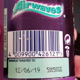 Podrobné informace o potravině Airwaves žvýkačky