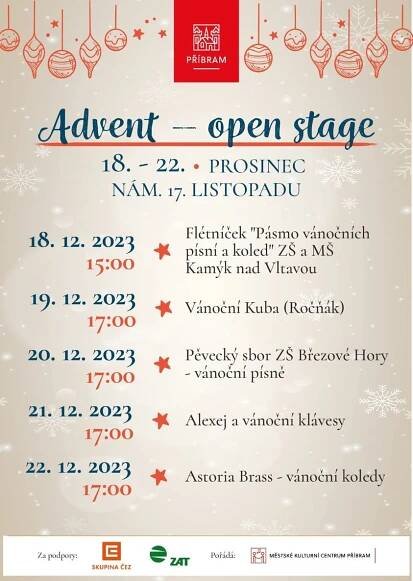 Advent - open stage | Kalendář akcí v Příbrami