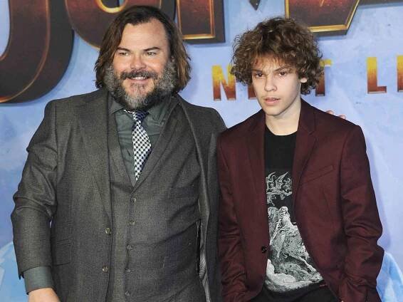 Jack Black and Samuel Jason Black arrive at the Premiere Of Sony Pictures' 